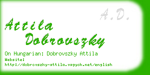 attila dobrovszky business card